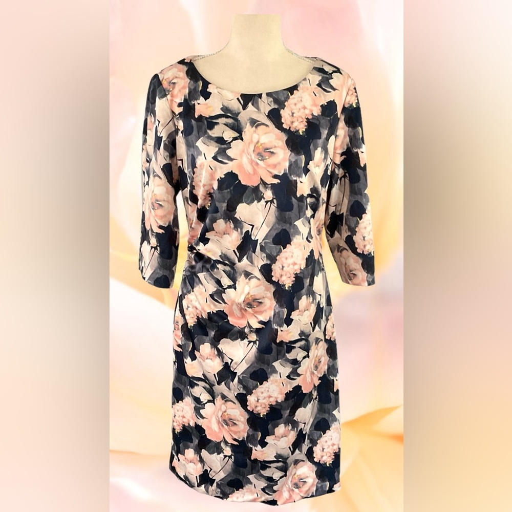 Sara Campbell Brynn Dress Black Blush Pink Floral 10